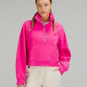 Lululemon Athletica Bright Pink Half-Zip Hoodie